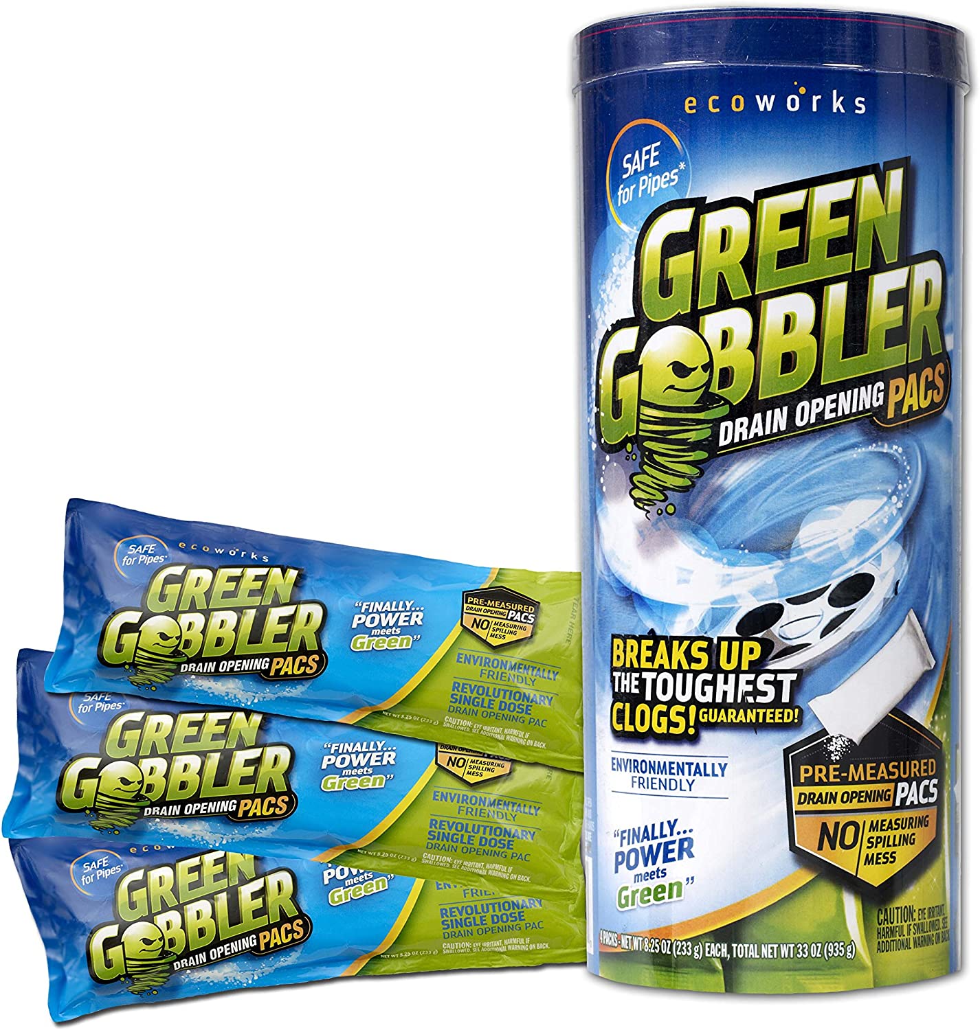 Green Gobbler 排水沟和厕所木屐开瓶器 [3 件装] 