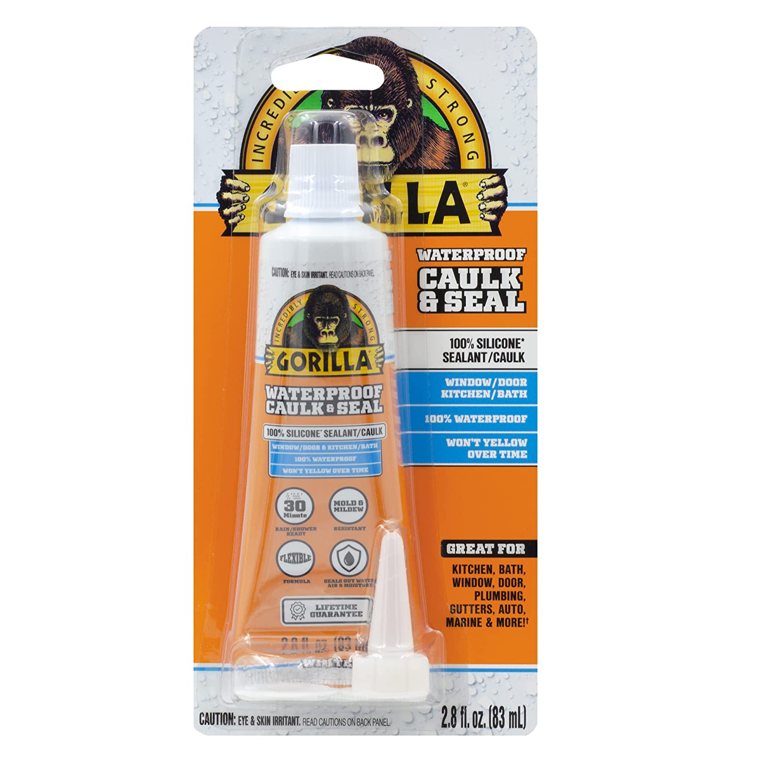 Gorilla 100% Silicone White Sealant [83ml]