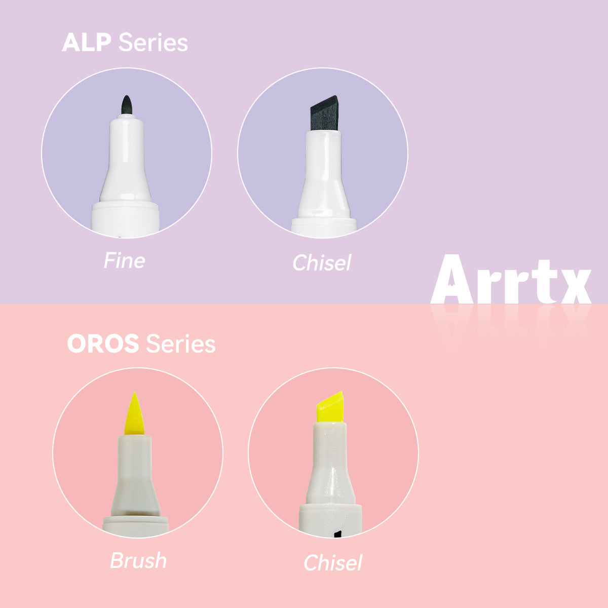 Arrtx Pastel Brush Alcohol Markers Oros 66 Colors