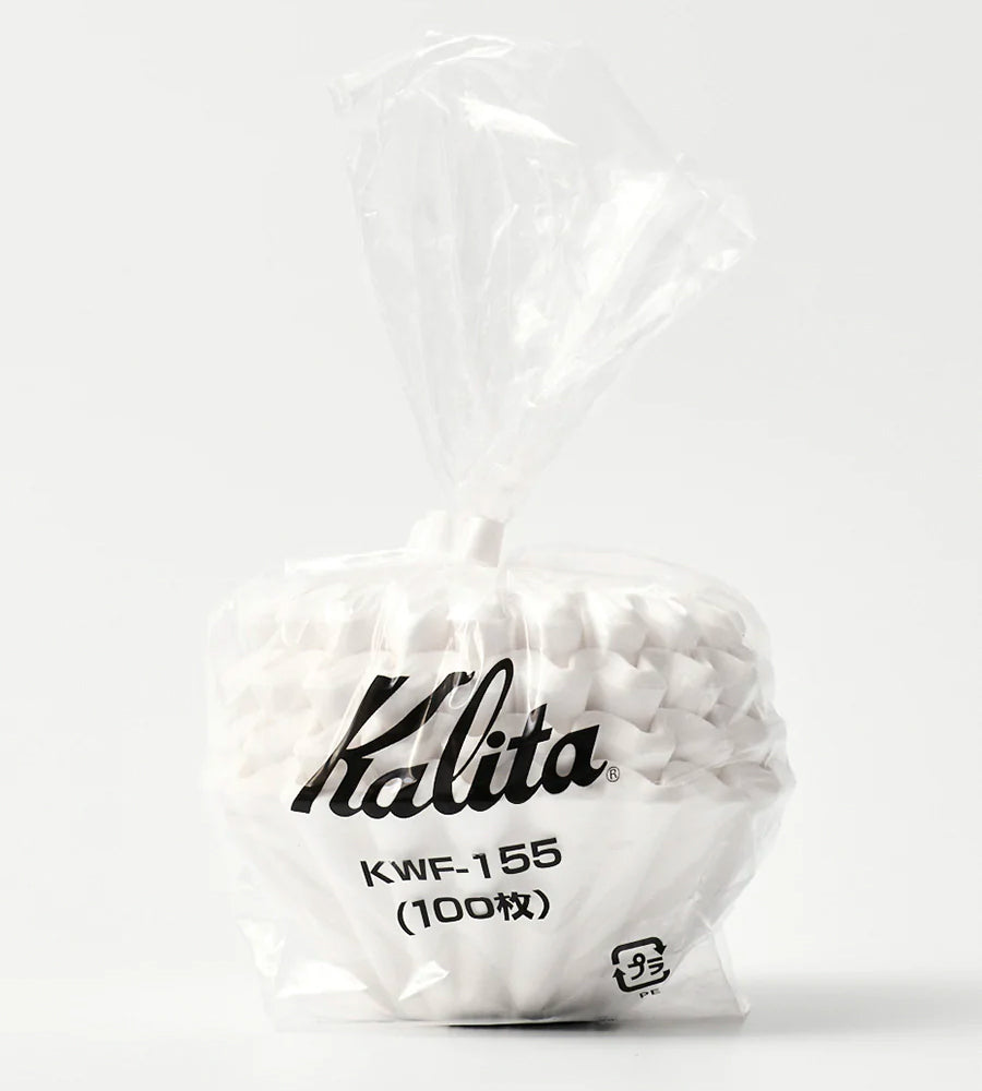 Kalita Wave Paper Filter, White, 100 Pack [Size 155/185]