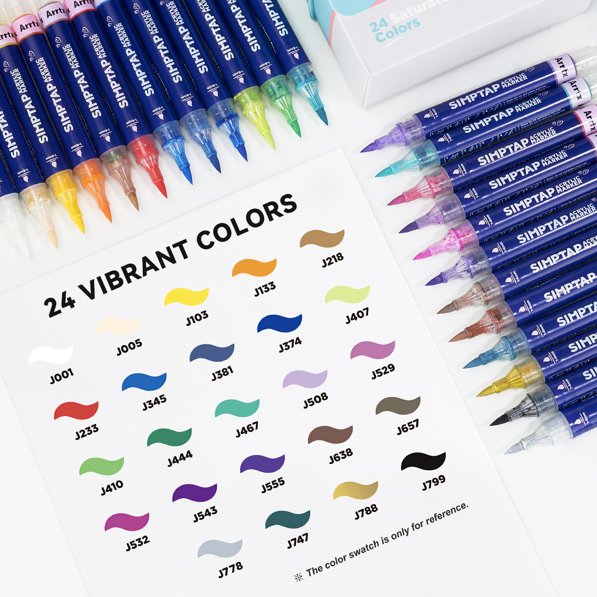 Arrtx Simptap Acrylic Marker 24 Colors