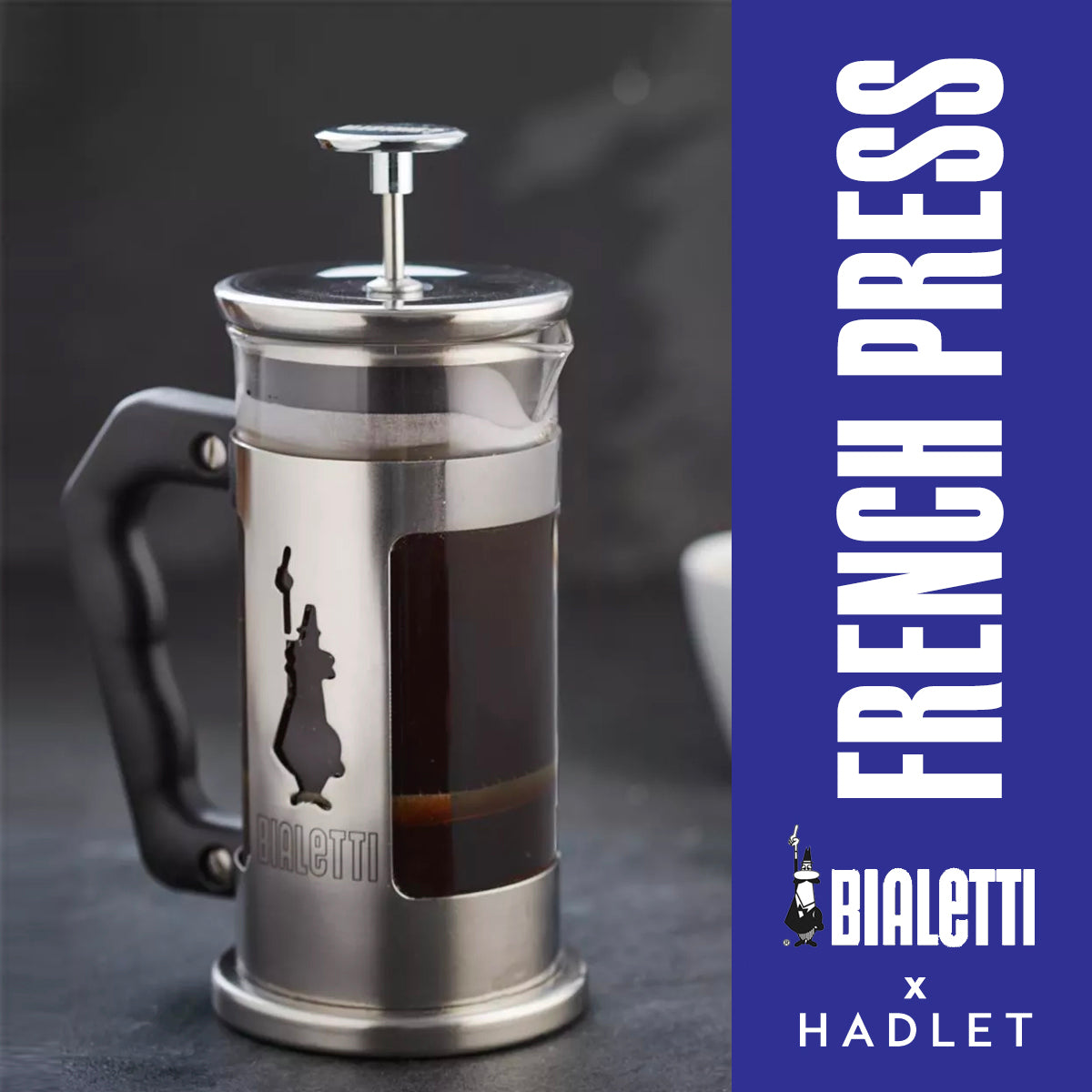 Bialetti Preziosa/Omino 不锈钢法压咖啡机，银色 [3/5 杯]