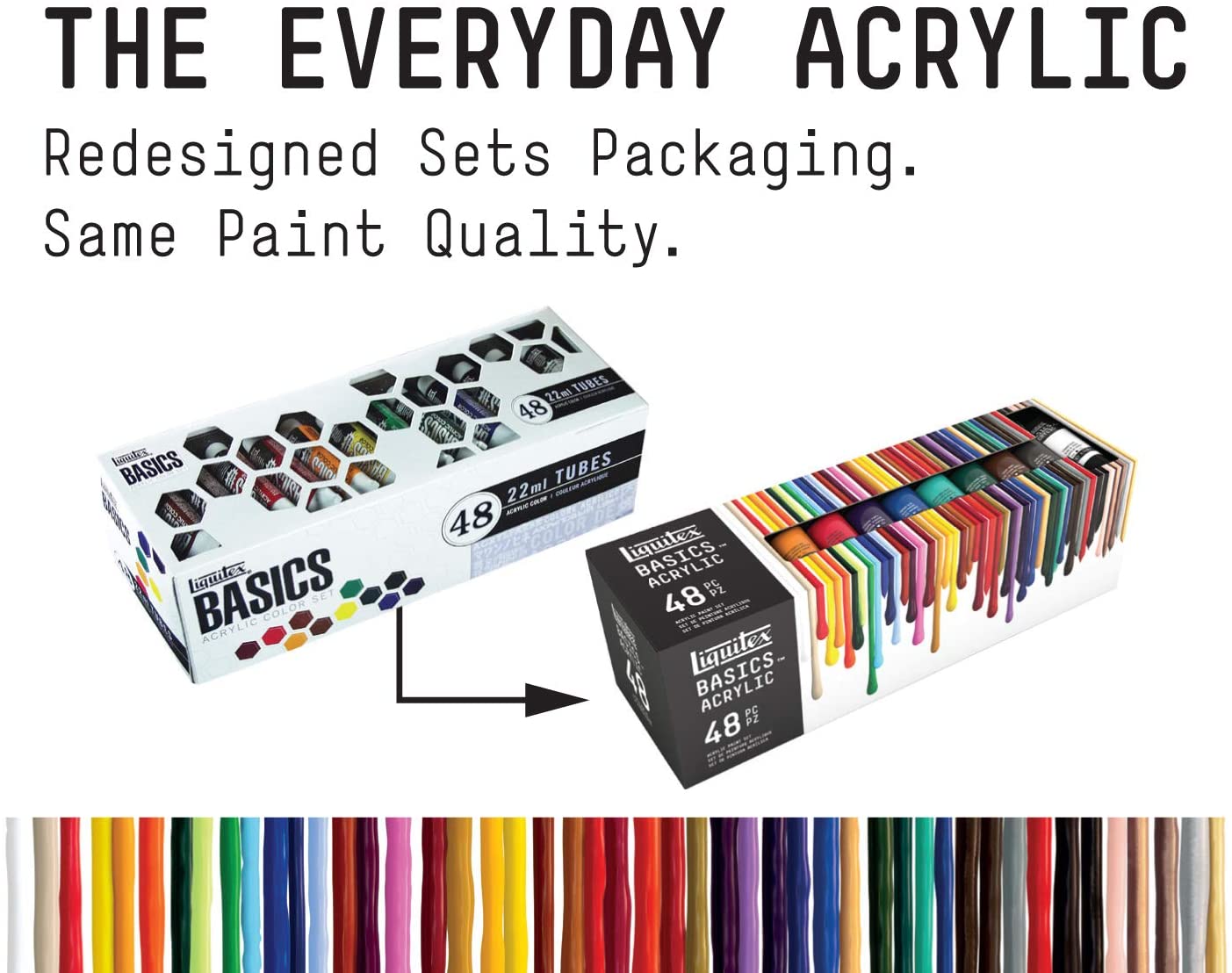 Liquitex Acrylic Paint Set BASICS Tube 48-Piece Set