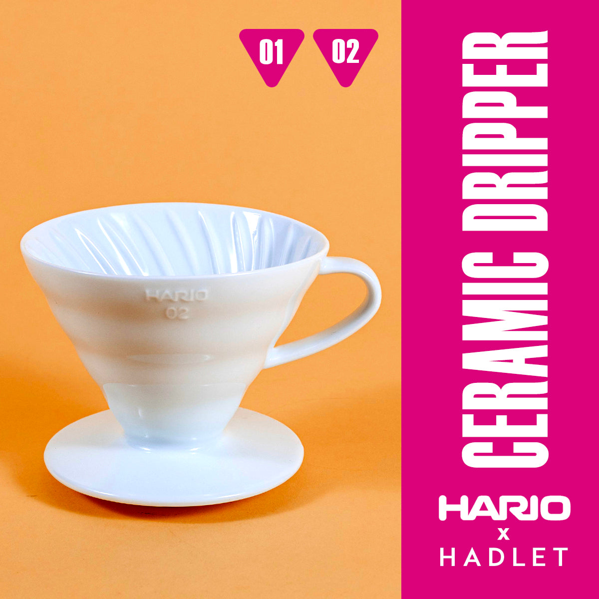 Hario V60 陶瓷咖啡滴头 红/白/黑 尺寸 01|02 