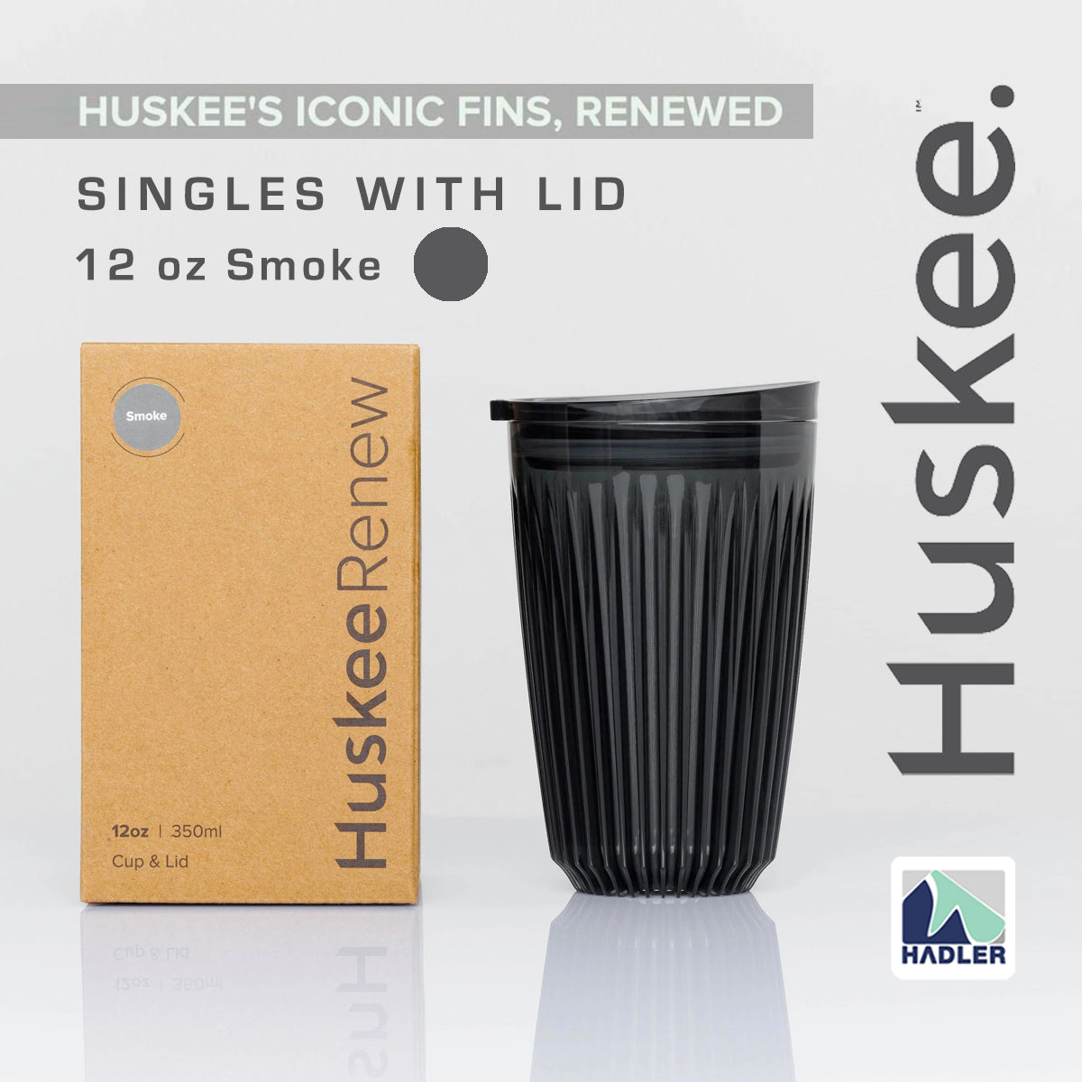 Huskee Renew 12oz Cup & Lid [Smoke]