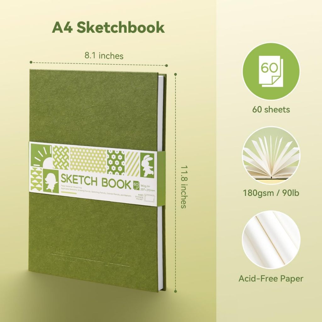 Arrtx A4 Hardcover Sketchbook 60 Sheets