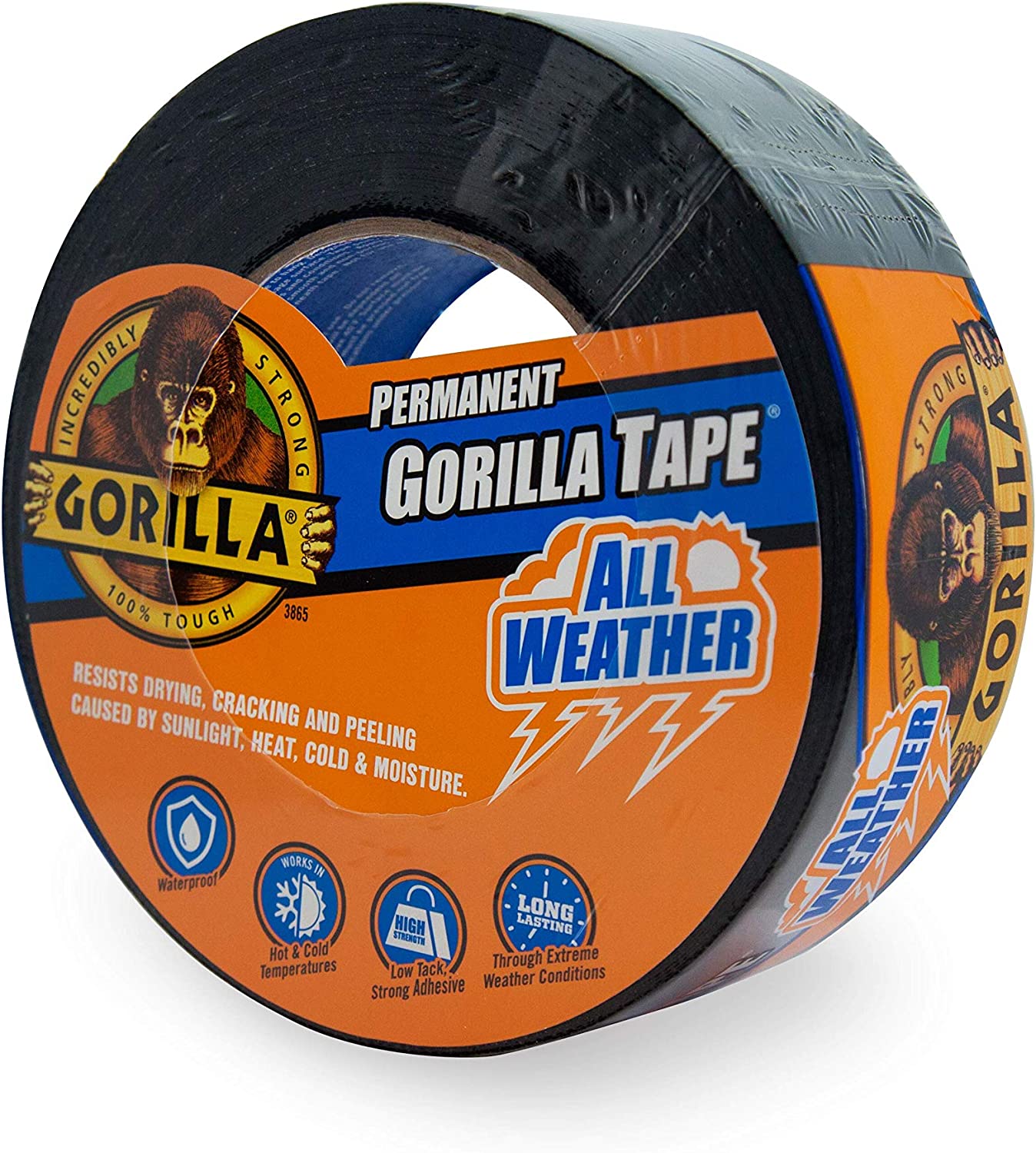 Gorilla All-Weather Tape, 22.8m x 48mm [Black]