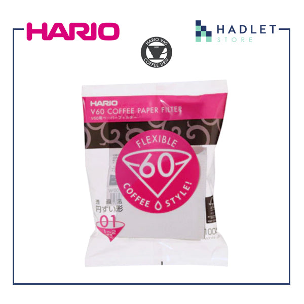 Hario V60 Coffee Paper Filter (Size 01| 02, 100 Count)