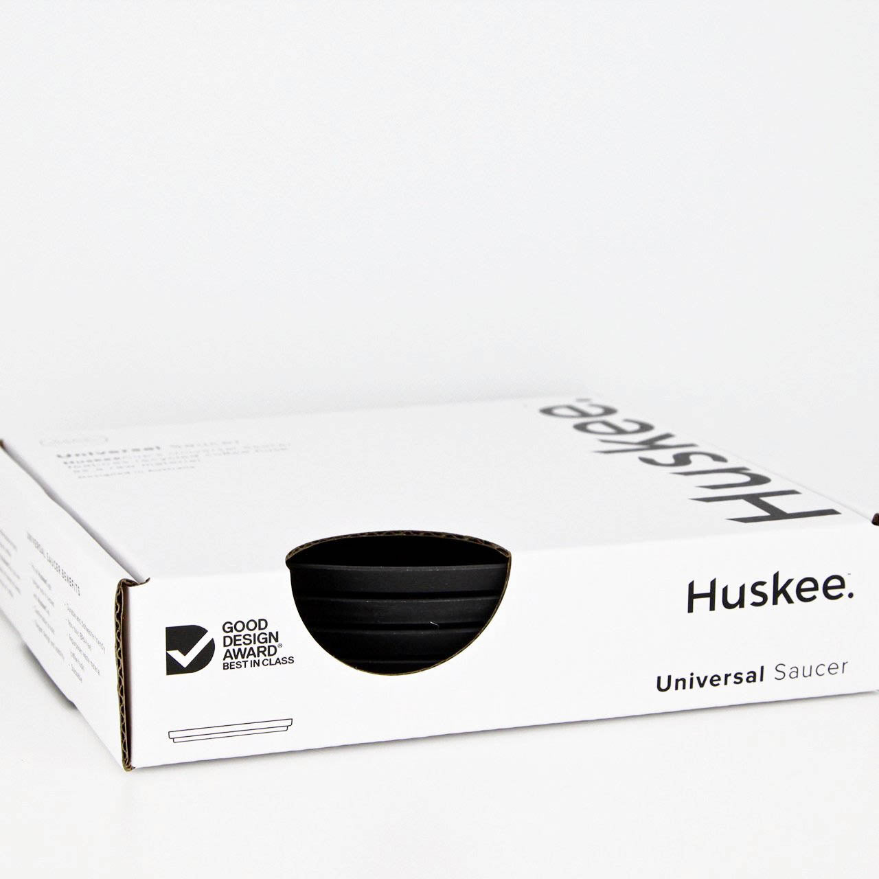 Huskee 4 Pack Universal Saucer Eco-Friendly Non-Toxic for Huskee Cups (Charcoal/Natural)