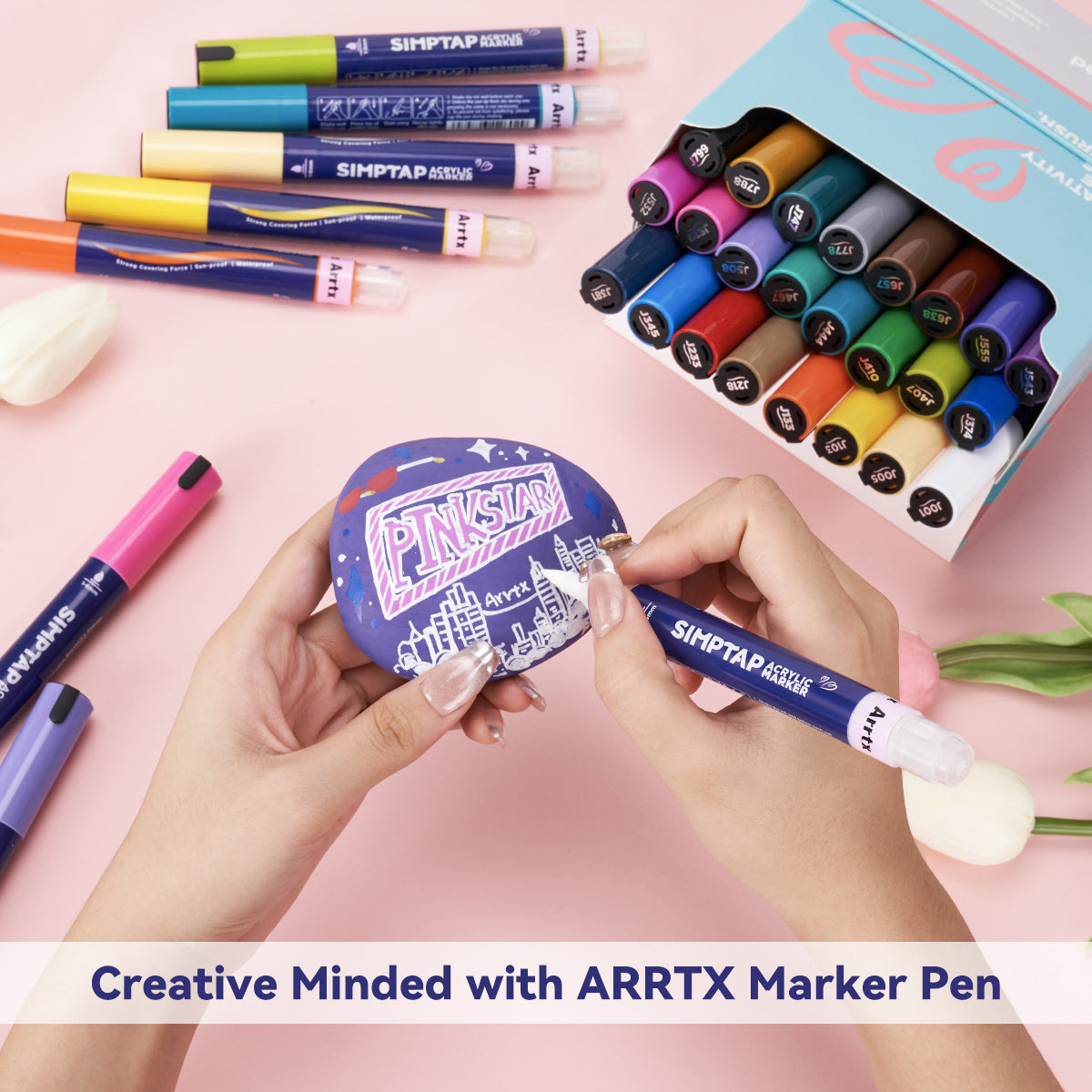 Arrtx Simptap Acrylic Marker 24 Colors