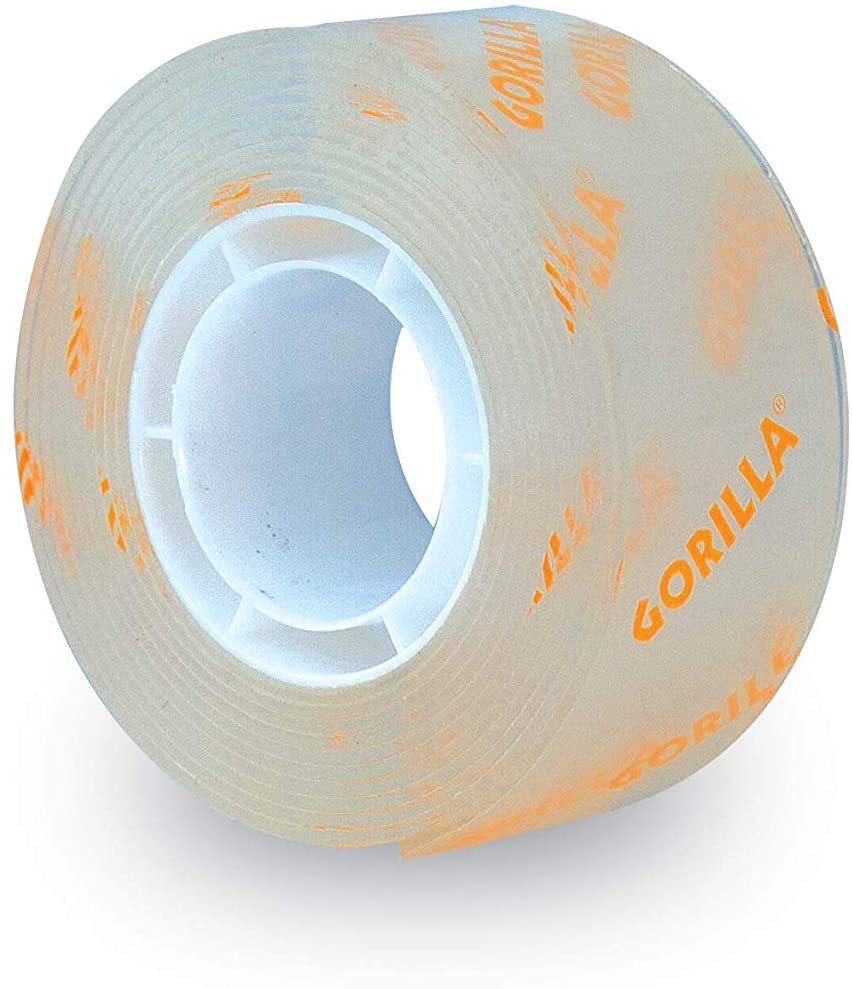 Gorilla Tough & Clear, Double Sided Mounting Tape, Weatherproof, 1 x 60, Clear, (Pack of 2)