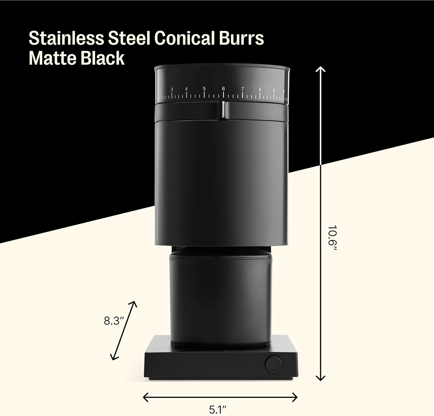 Fellow Opus Conical Burr Coffee Grinder Black/White