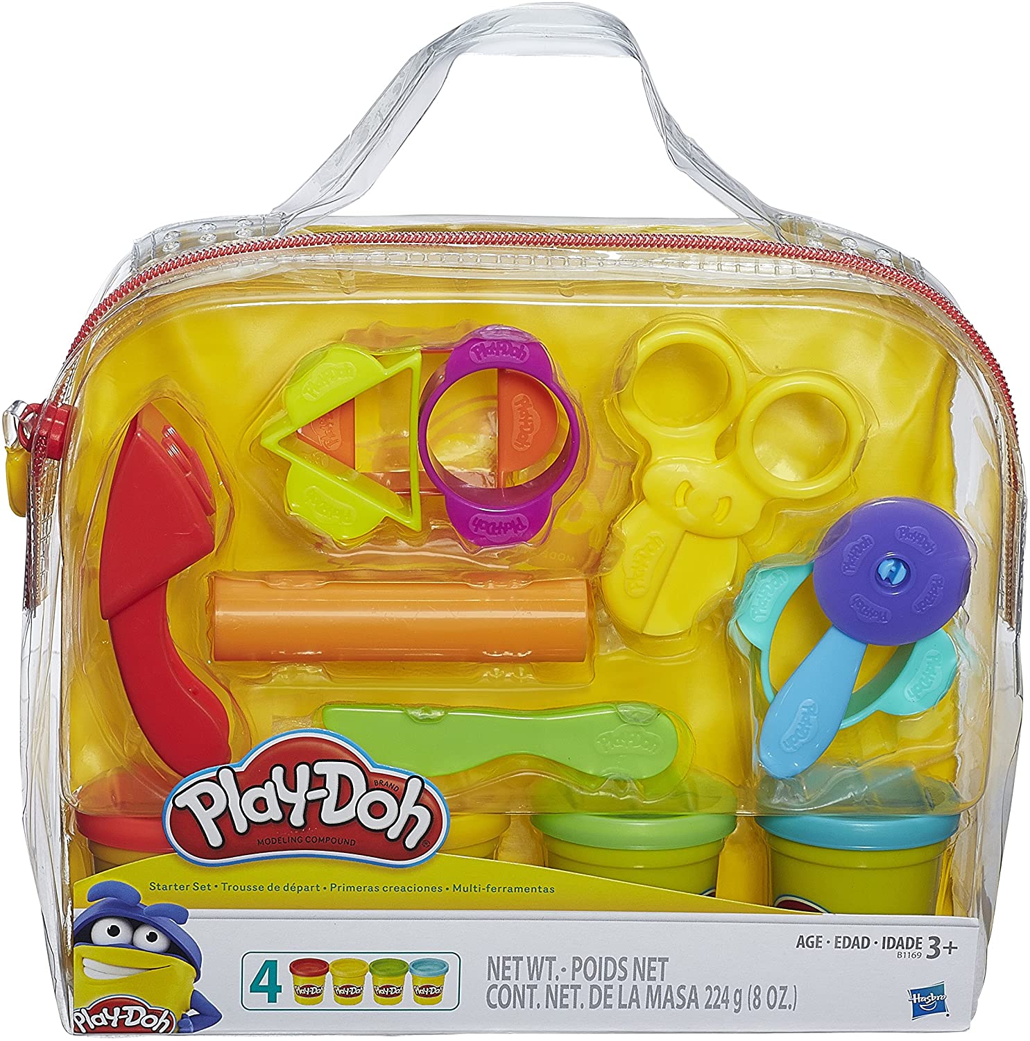 Play-Doh Starter Set Plastic Tools & 4 Cans of Playdoh