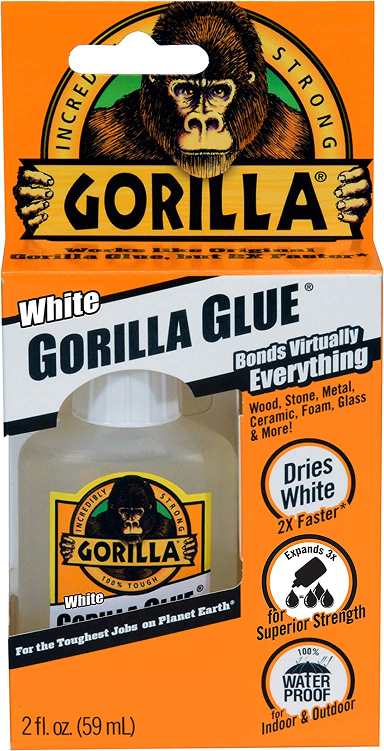 Gorilla White Glue, Waterproof Polyurethane 2 Oz