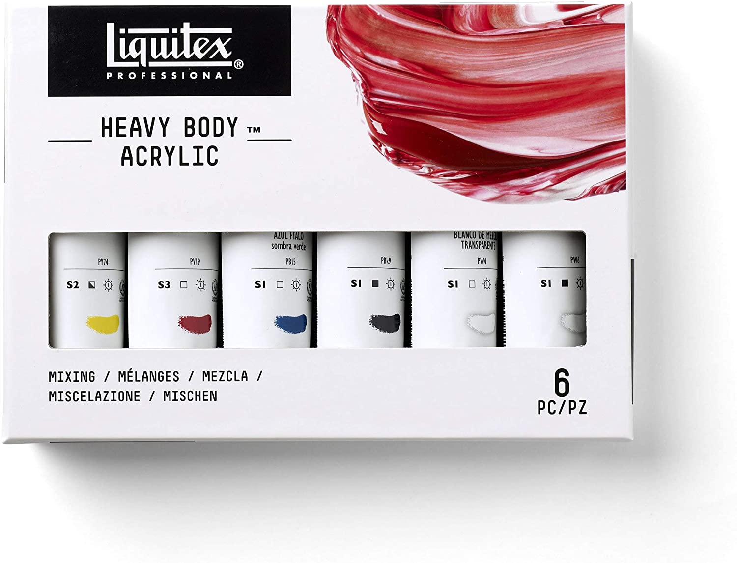 Liquitex Professional 59ml 重体丙烯酸涂料 [4/6 件套]