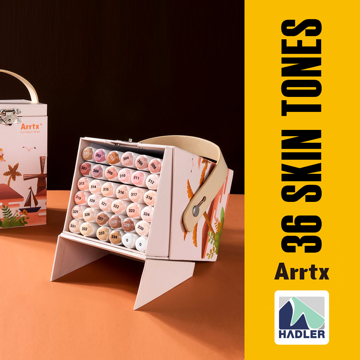 Arrtx 36 Skin Tone Colors Alcohol Paint Markers