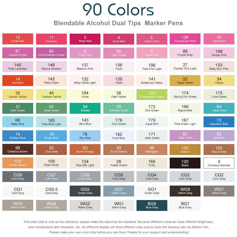 Arrtx 90 Colors Alcohol Markers