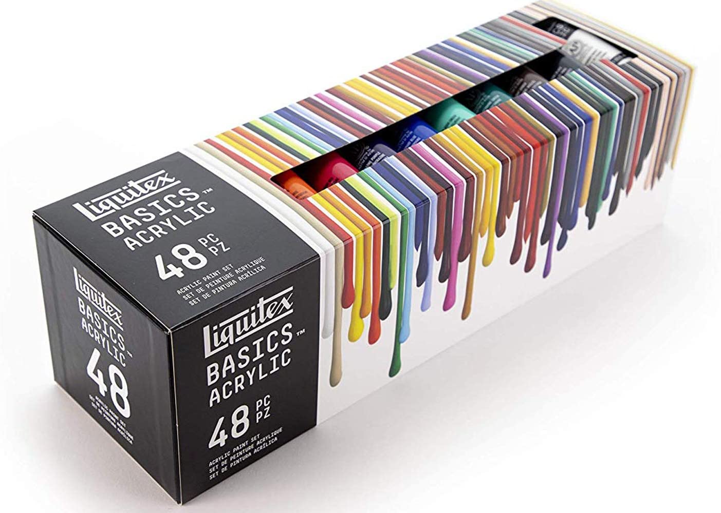 丙烯酸涂料套装 Liquitex BASICS 管 48 件套新鲜包装优质入门套件学生
