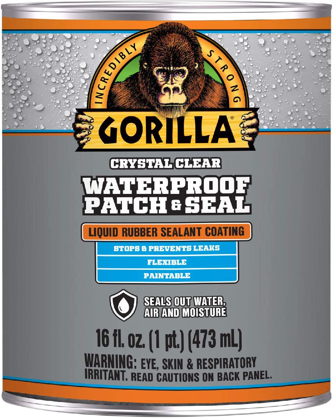 Gorilla Waterproof Patch and Seal Liquid 473/946ml [Clear/Black/White]