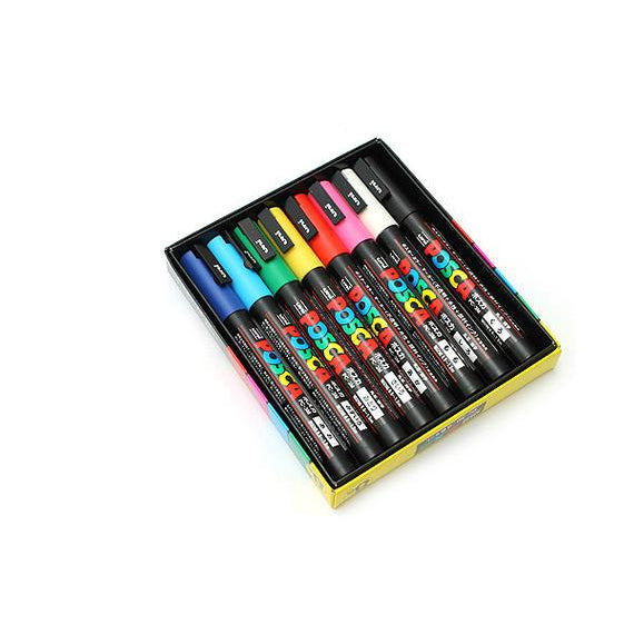 Uni Posca 15mm Extra Thick Paint Markers Pack of 8