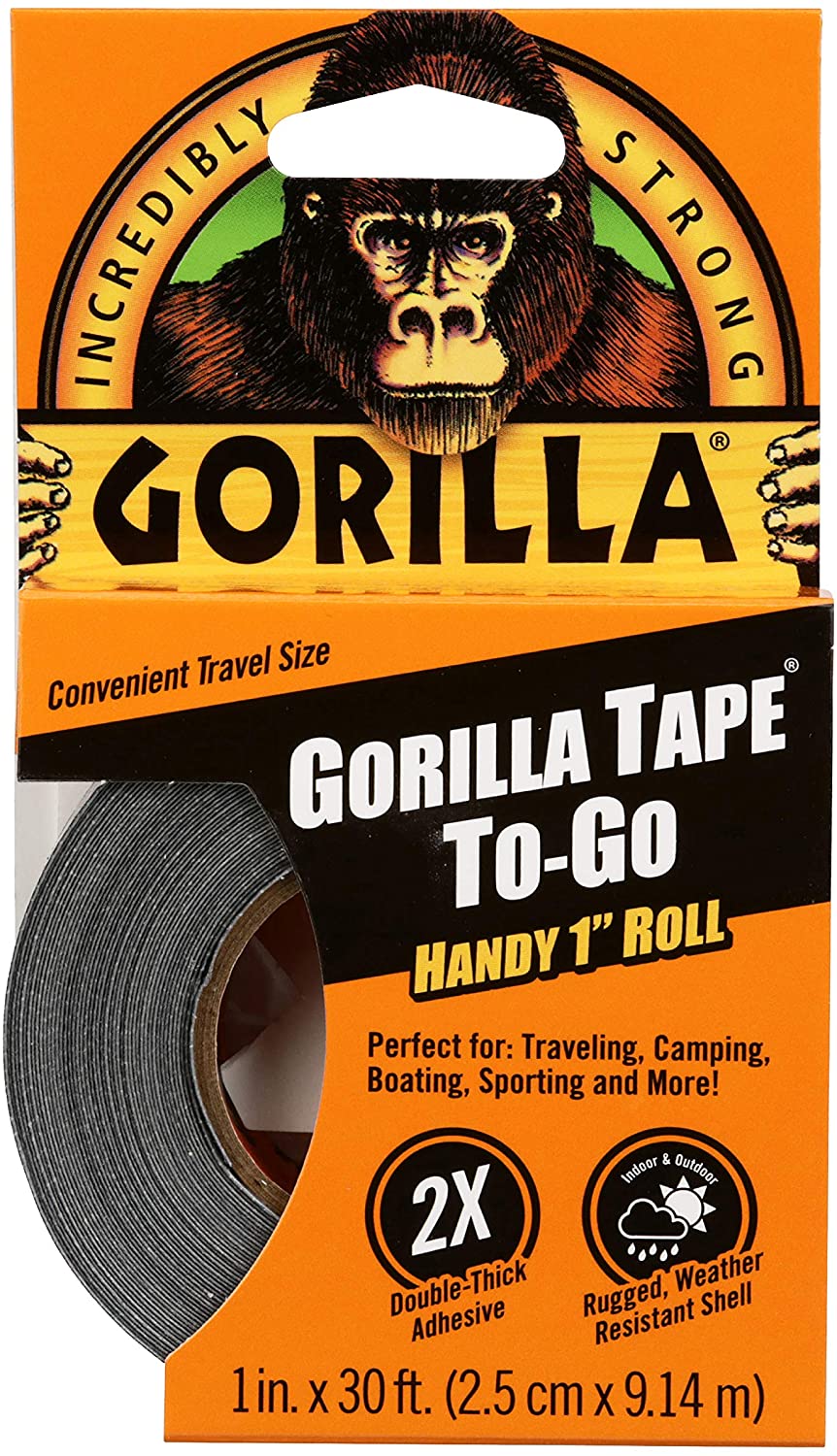 Gorilla Tape to Go Handy Roll, 1-Pack, Black