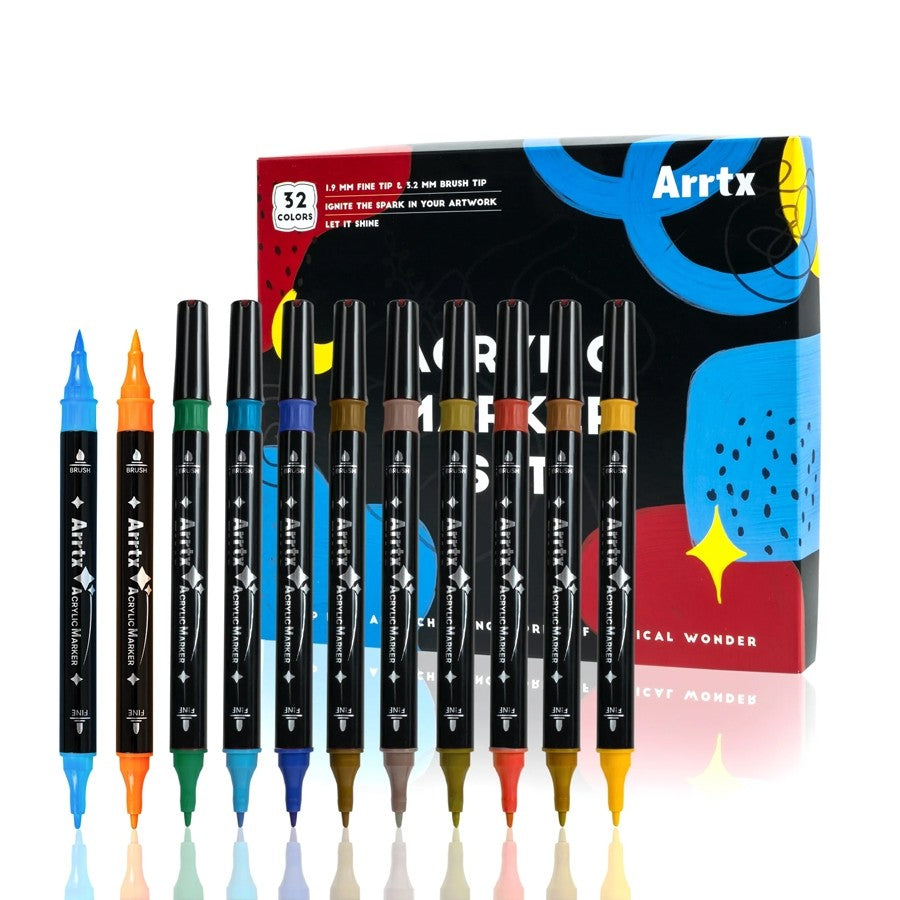 Arrtx 32 Dual Tip Acrylic Markers