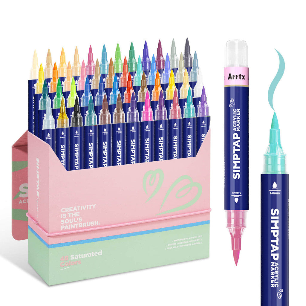 Arrtx Simptap Acrylic Marker 48 Colors